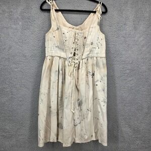 Strega‎ Atelier Designer Handcrafted Corset Dress Splatters Cotton One-of-a-Kind
